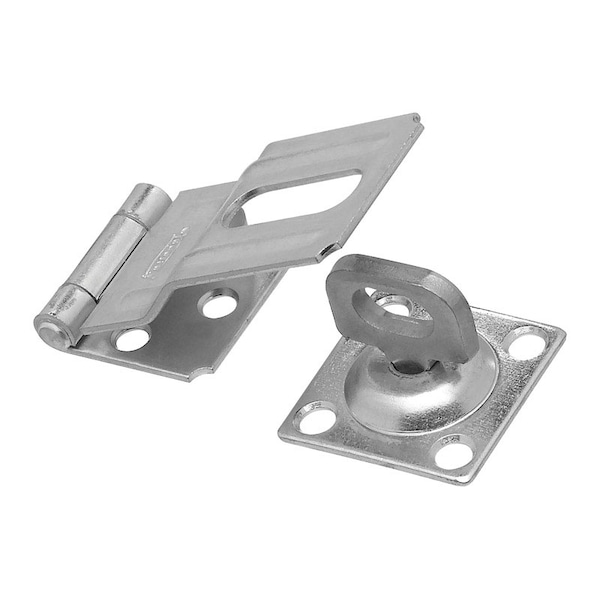 National Hardware Zinc-Plated Aluminum/Steel 3-1/4 in. L Swivel Staple Safety Hasp 1 pk N102-855 - main